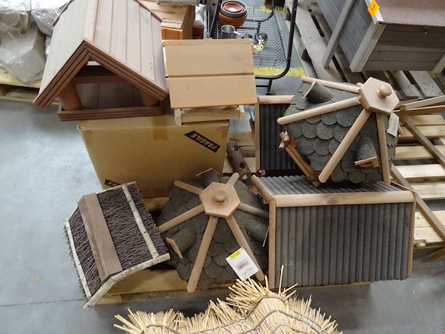 3x pallet houten vogelhuisjes - afbeelding 7 van  10
