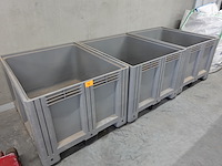 3x palletbox grijs - afbeelding 1 van  4