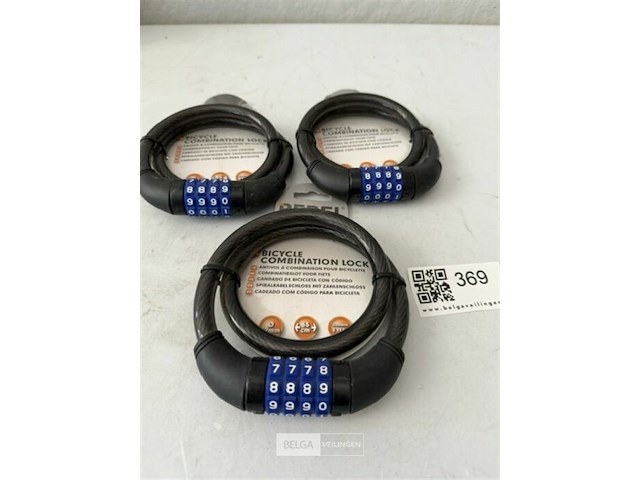 3x perel fietsslot 12mm 65cm - afbeelding 1 van  3