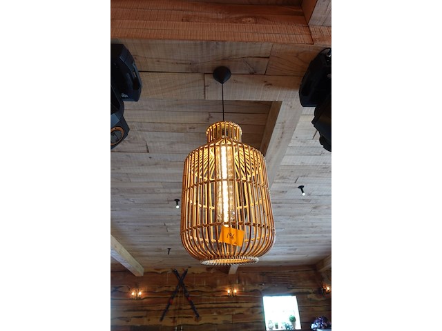 3x plafondlamp bamboe - afbeelding 1 van  3