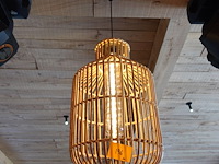3x plafondlamp bamboe - afbeelding 1 van  3
