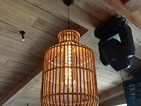 3x plafondlamp bamboe - afbeelding 2 van  3