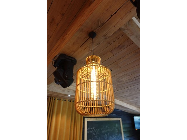 3x plafondlamp bamboe - afbeelding 3 van  3