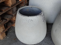 3x polyester greystone bloempot - afbeelding 2 van  5