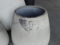 3x polyester greystone bloempot - afbeelding 3 van  5