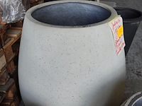 3x polyester greystone bloempot - afbeelding 4 van  5