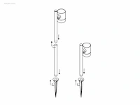(3x) prikspot tuinlamp gu10 fitting 60cm zwart... - afbeelding 11 van  12