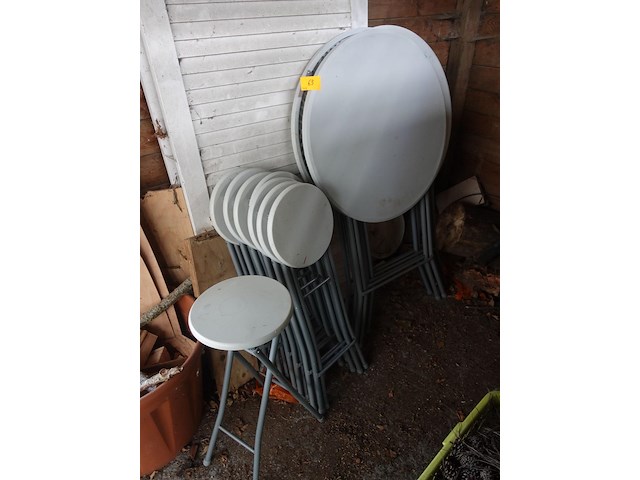 3x receptietafel + 8 x stoel - afbeelding 1 van  4