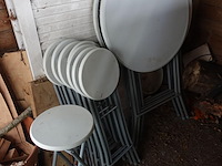 3x receptietafel + 8 x stoel - afbeelding 1 van  4