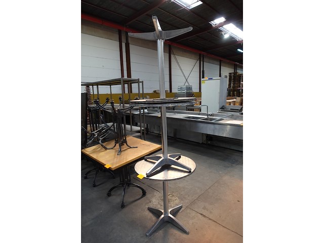 3x ronde inox tafel - afbeelding 1 van  4