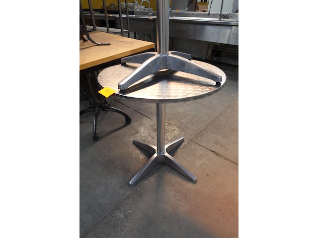 3x ronde inox tafel - afbeelding 2 van  4