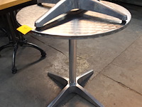 3x ronde inox tafel - afbeelding 2 van  4