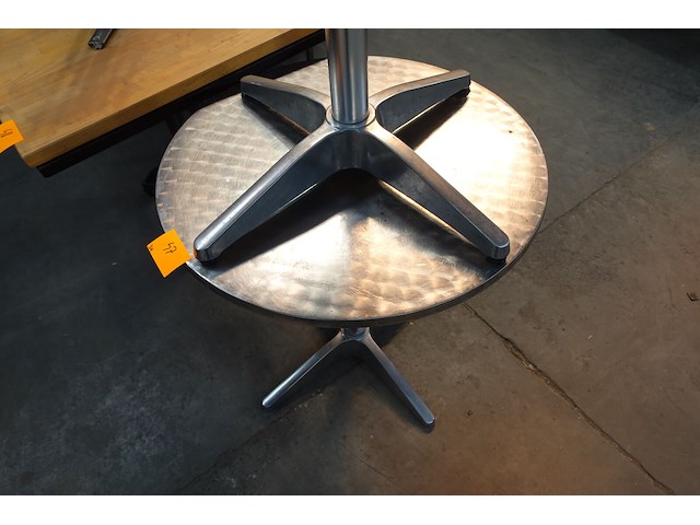 3x ronde inox tafel - afbeelding 3 van  4