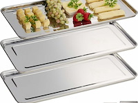 3x rvs presentatieschalen - afbeelding 1 van  7