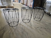 3x salontafel zwart 38cm ø - afbeelding 2 van  3