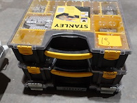 3x sorteerkoffer stanley met inhoud