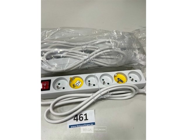3x stekkerblok met schakelaar 6 stopkontakten 1,5m kabel - afbeelding 3 van  3
