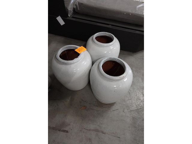 3x stenen bloempot - afbeelding 2 van  6