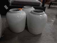 3x stenen bloempot - afbeelding 3 van  6