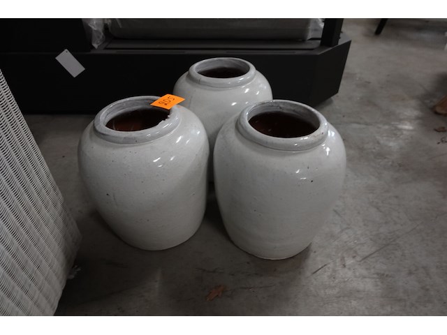 3x stenen bloempot - afbeelding 4 van  6