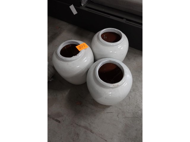 3x stenen bloempot - afbeelding 6 van  6
