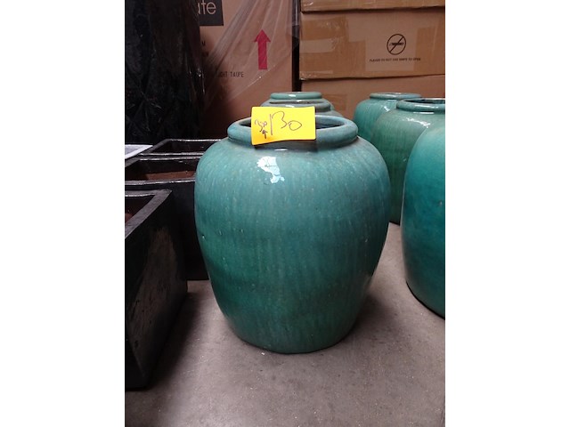 3x terracotta vaas - afbeelding 1 van  3