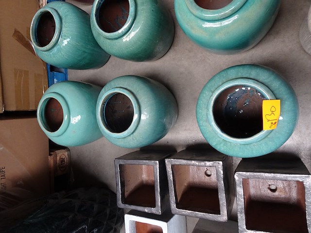 3x terracotta vaas - afbeelding 3 van  3