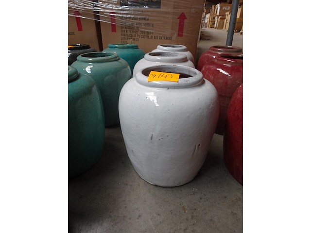 3x terracotta vaas - afbeelding 1 van  3