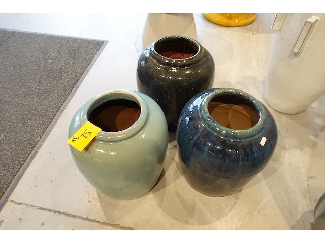 3x terracotta vaas - afbeelding 3 van  6