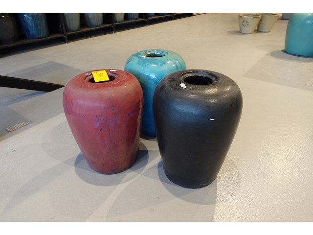 3x terracotta vaas - afbeelding 1 van  8