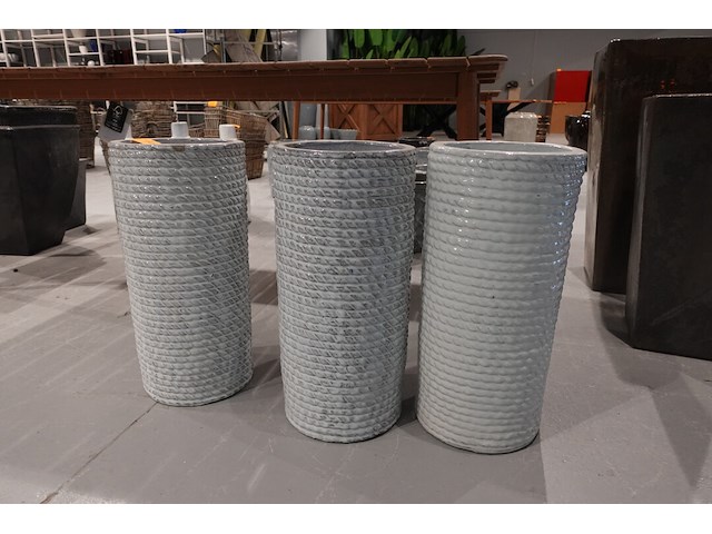 3x terracotta vaas - afbeelding 1 van  7