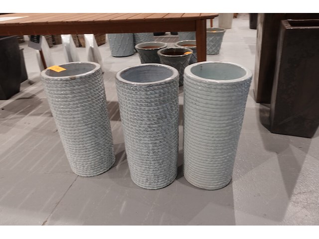 3x terracotta vaas - afbeelding 2 van  7