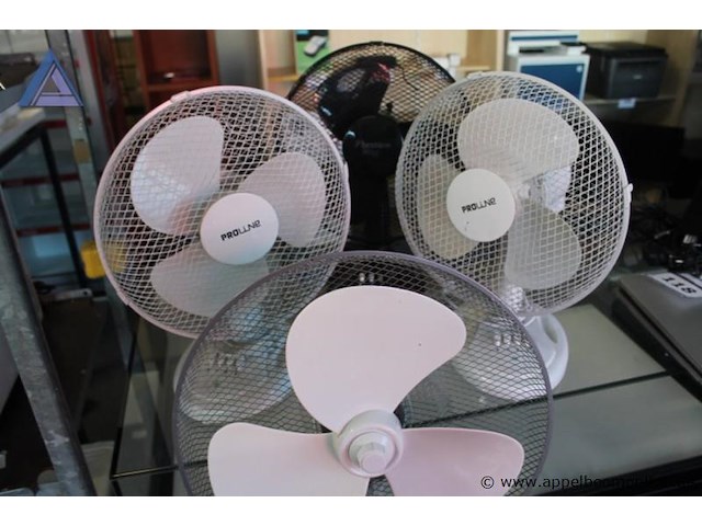 3x ventilator, proline en bestron breeze, staande ventilator en tafelventilatoren, werking niet gekend - afbeelding 2 van  3