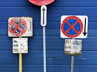 3x verkeersbord