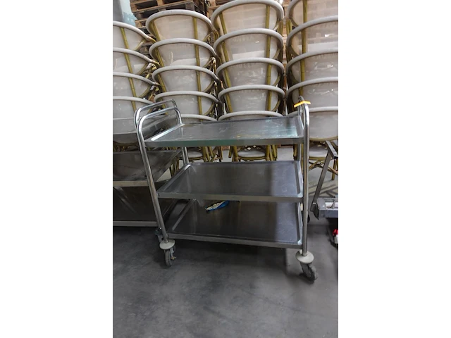 3x verrijdbare inox kar - afbeelding 2 van  7
