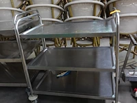 3x verrijdbare inox kar - afbeelding 2 van  7