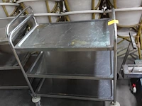 3x verrijdbare inox kar - afbeelding 3 van  7