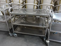 3x verrijdbare inox kar - afbeelding 4 van  7