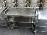 3x verrijdbare inox kar - afbeelding 5 van  7