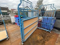 3x verrijdbare metalen magazijn-/transportrolcontainer - afbeelding 2 van  3
