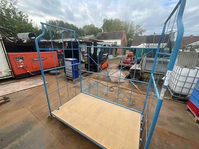 3x verrijdbare metalen magazijn-/transportrolcontainer - afbeelding 3 van  3