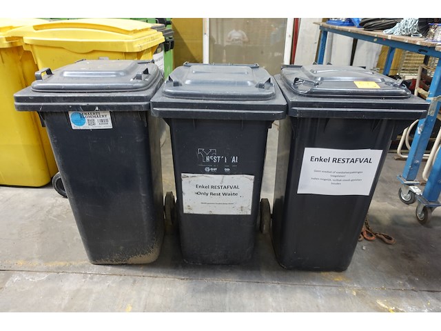 3x verrolbare afvalcontainer - afbeelding 1 van  7
