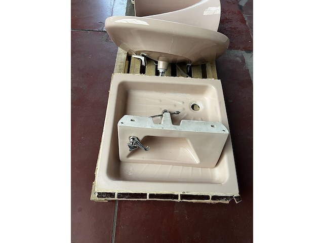 3x vintage lavabo's en douchebak - afbeelding 4 van  4