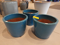 3x vorstvrije terracotta bloempot - afbeelding 1 van  3