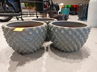 3x vorstvrije terracotta bloempot - afbeelding 1 van  3