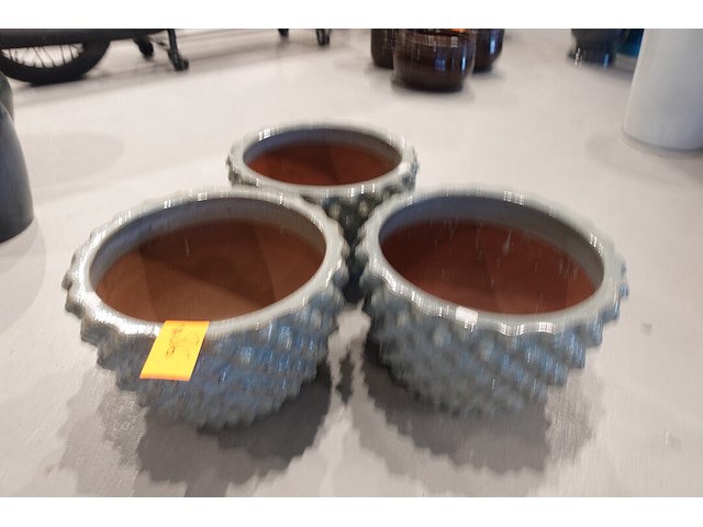 3x vorstvrije terracotta bloempot - afbeelding 2 van  3