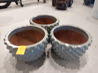 3x vorstvrije terracotta bloempot - afbeelding 2 van  3