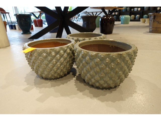 3x vorstvrije terracotta bloempot - afbeelding 1 van  3