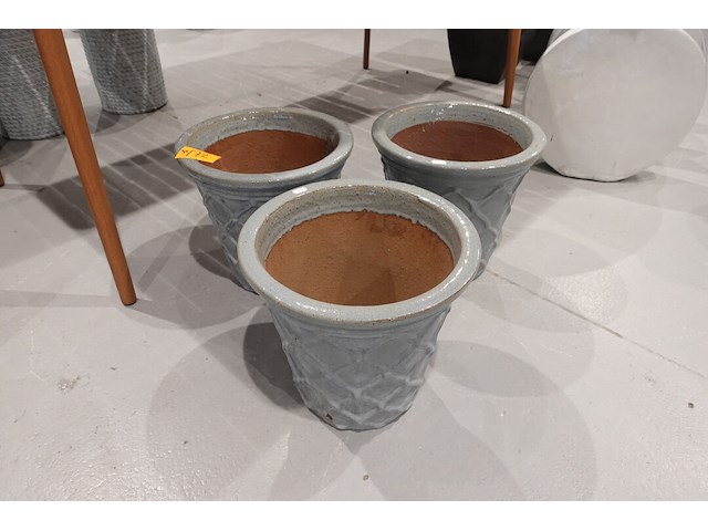 3x vorstvrije terracotta bloempot - afbeelding 2 van  4