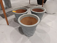 3x vorstvrije terracotta bloempot - afbeelding 2 van  4